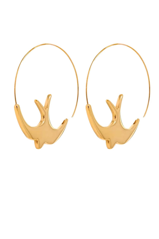 Swallow Hoops - Gold