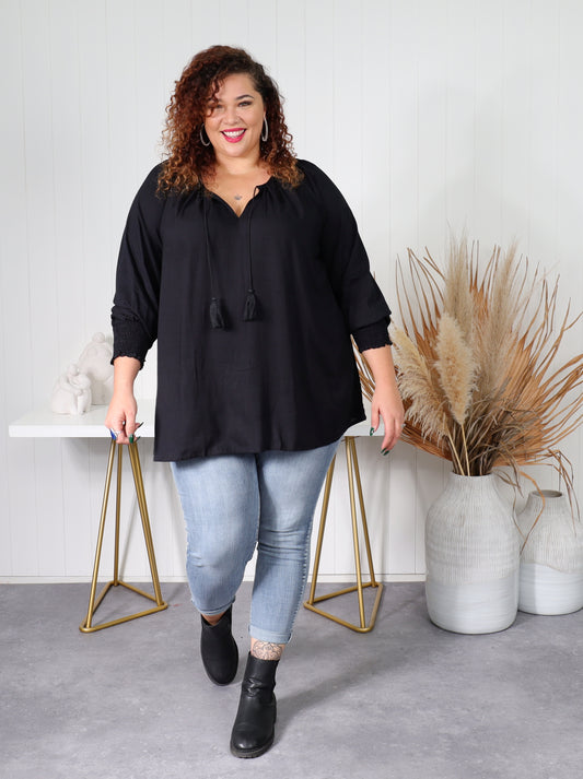 Iris Blouse - Black - Isla-Maree