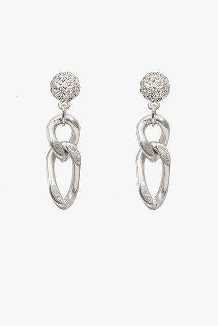 Antler Lila Earring - Silver